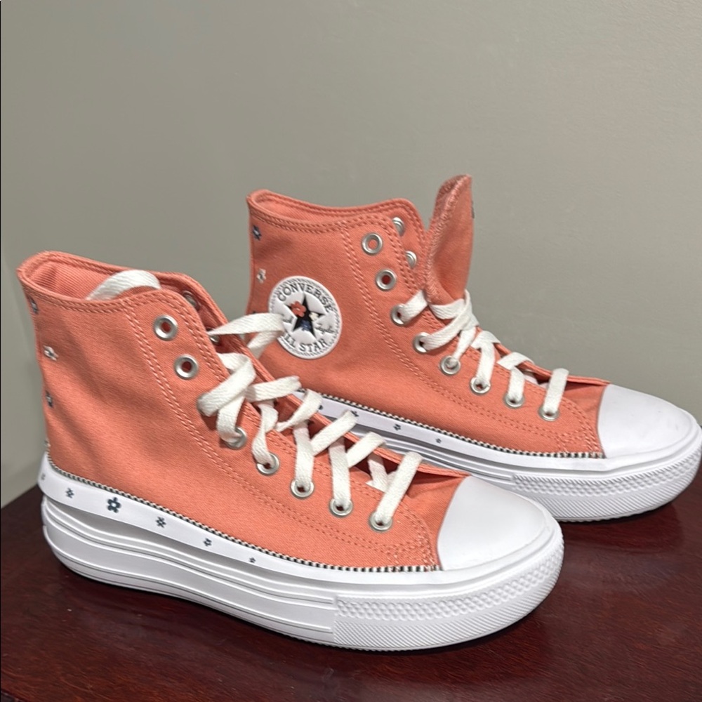 Converse Women's High-Top Sneakers - Coral